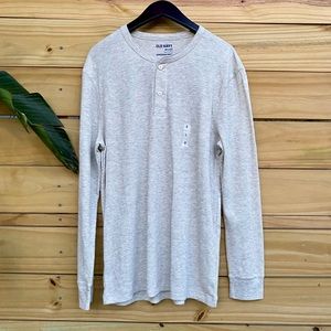 Old Navy Thermal Long Sleeve Henley Size L